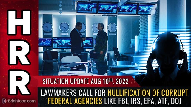 Situation Update, 8/10/22 - Lawmakers call for NULLIFICATION of corrupt federal agencies 10-8-2022