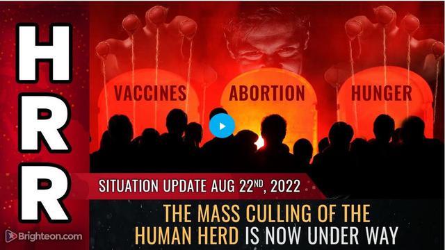 Situation Update, Aug 22, 2022 - The mass culling of the HUMAN HERD is now under way 22-8-2022