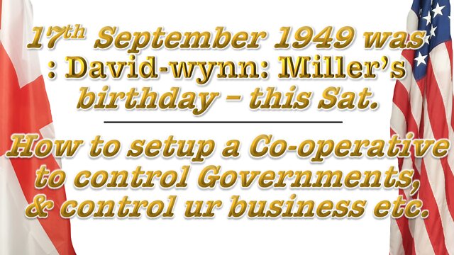 17th September 1949 was: David-wynn: Miller's birthday. Plus other updates 15-9-2022