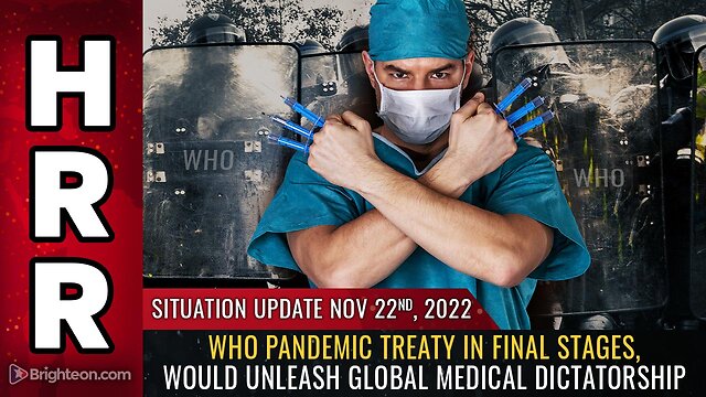 Situation Update, Nov 22, 2022 - WHO pandemic treaty in FINAL stages 22-11-2022