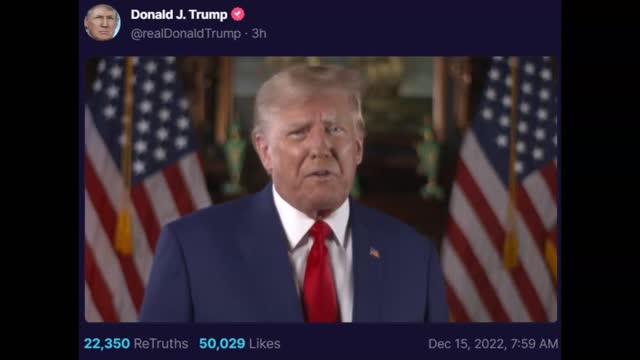 December 15, 2022 - Trump Announcement is about Justice! 15-12-2022