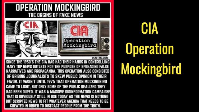 Have you ever researched CIA Operation Mockingbird? 16-12-2022