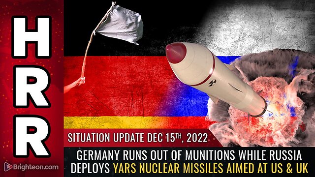 Situation Update, 12/15/22 - Germany runs out of munitions while Russia deploys YARS 15-12-2022