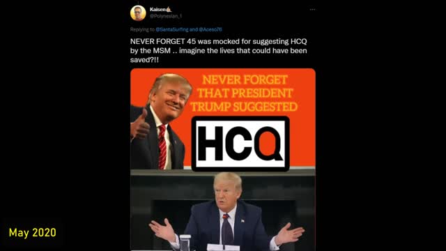 The only vaccine Trump talked about and took...HCQ 23-1-2023