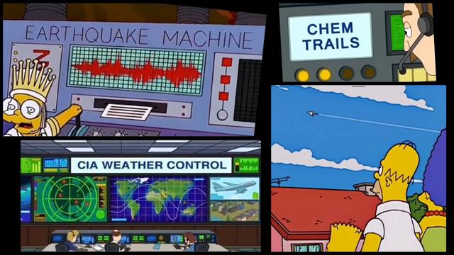 The Simpsons - Earthquake Machine - Weather Control - Chemtraills ! 23-2-2023