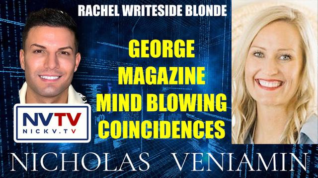 Rachel Writeside Blonde Discusses George Magazine Mind Blowing Coincidences with Nicholas Veniamin 16-3-2023