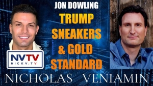 Jon Dowling Discusses Trump Sneakers & Gold Standard with Nicholas Veniamin 27-2-24