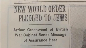 NEW WORLD ORDER PLEDGED TO JEWS: New York Times Article Published on Oct. 06, 1940 13-2-23