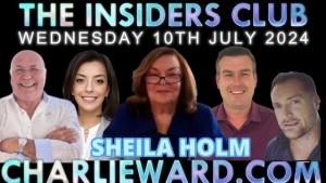 SHIEILA HOLM JOINS CHARLIE WARD INSIDERS CLUB 10TH JULY 2024 WITH MAHONEY, PAUL BROOKER & DREW DEMI 13-7-24