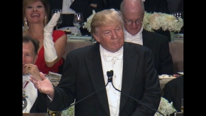 October 19 2016 President Trump at Al Smith Dinner Roasting Hillary and Media 23-9-24.mp4